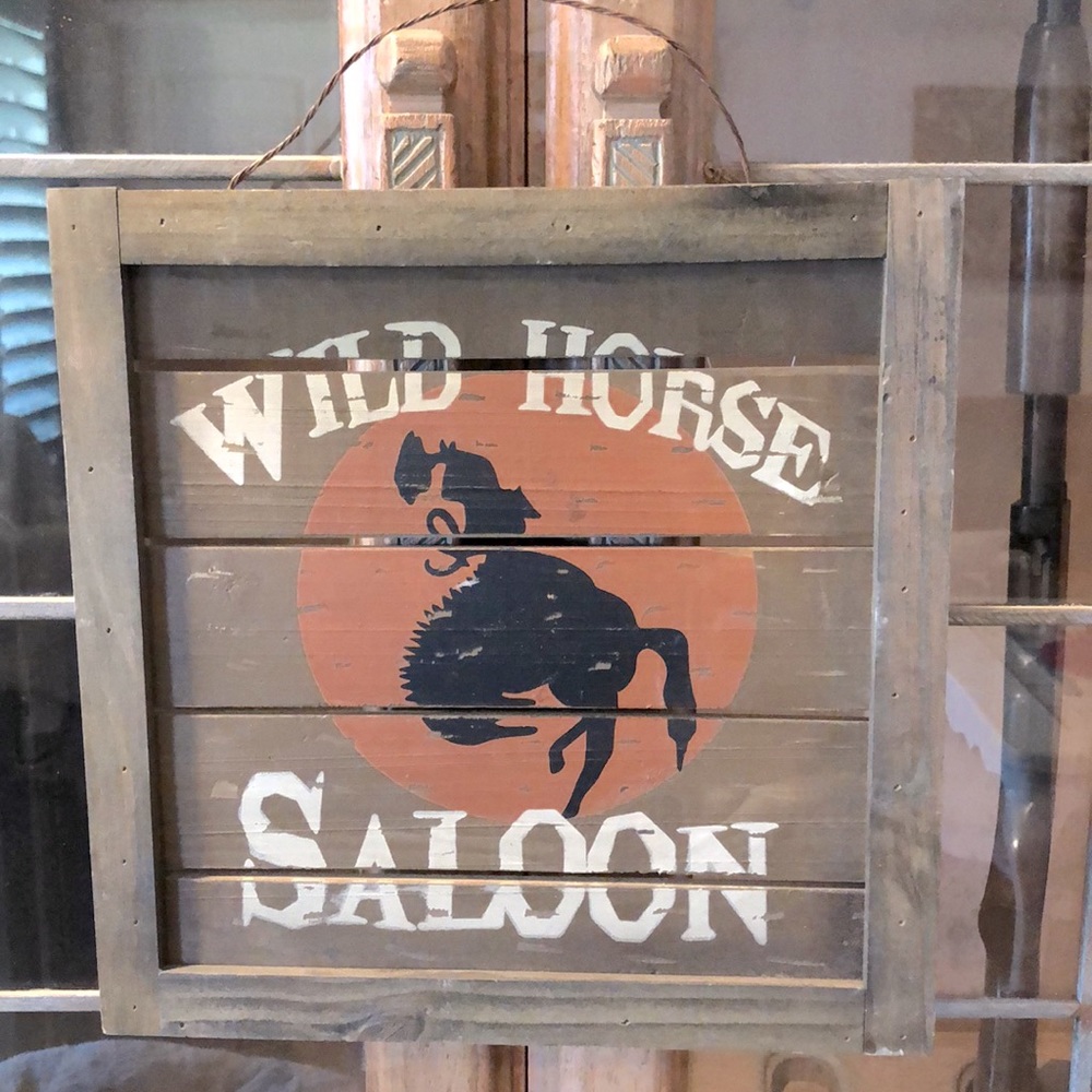 Wild Horse Saloon Bar Sign Wall Decor